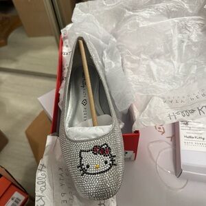 Hello Kitty Silver Sparkle Flats